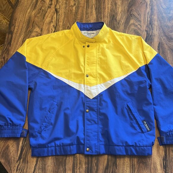 Vtg Tourney Gore-Tex Mens XL Color Block Full Zip Snap Jacket - Picture 1 of 16